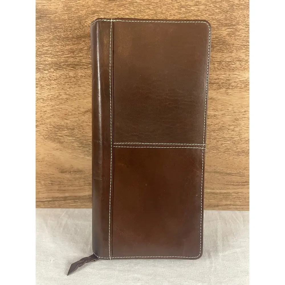 Rogue Wallet Brown Leather RFID Shielded Zip Travel Organizer Wallet Clutch